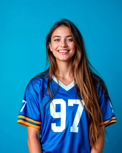 Girl Wearing Custom Sports Uniform