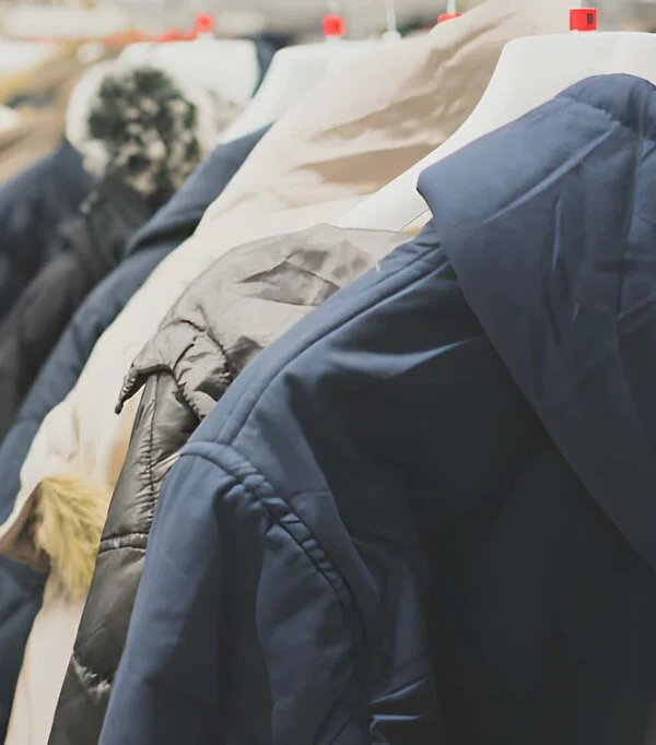 different colors of jackets at Humex apparel store outlet