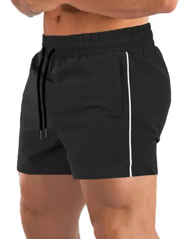 custom black fitness short