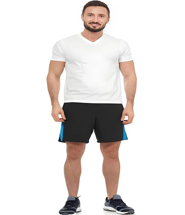men wearing shorts black color with light background
